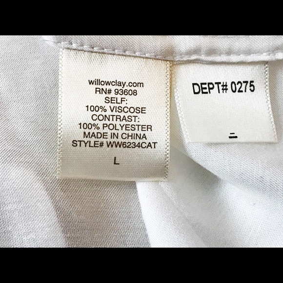 Willow & Clay One Shoulder Ruffle Top White Beads - Picture 5 of 6